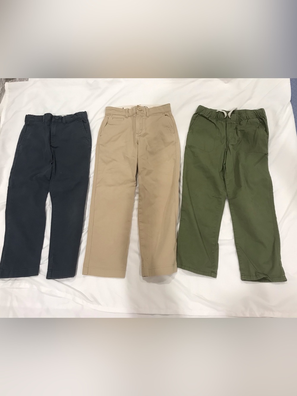 Cat & Jack BOYS CHINO PANTS SIZE 7- Navy, Khaki & Olive Green